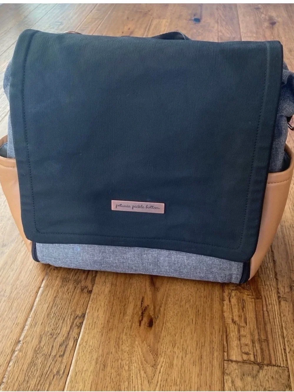 Petunia Pickle Bottom Men's Black, Gray & Tan Convertible Backpack